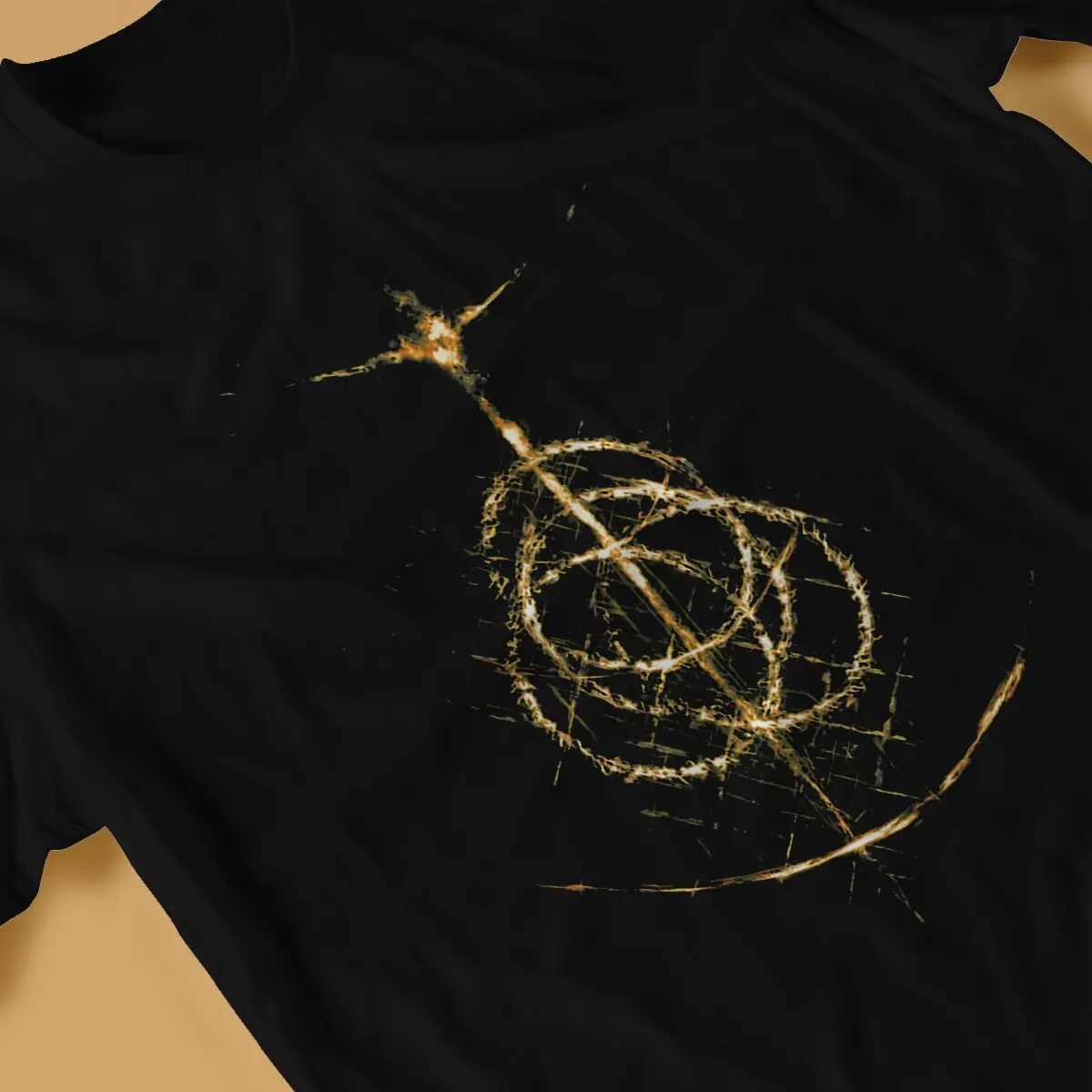 High Quality Ring light T-shirt mens dark soul awesome cotton T-shirt O-neck short sleeved T-shirt gift creative top T250108