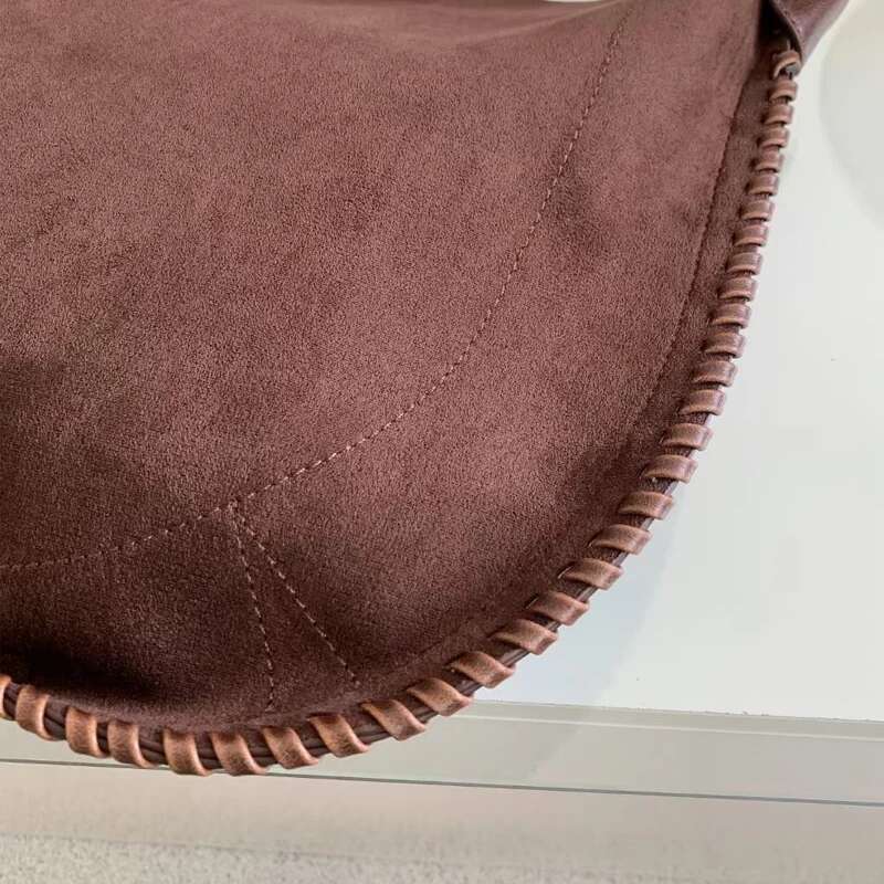 Faux Suede Slim Half Moon Bags For Women Designer Handbags Purses 2024 New In Vintage With Card Pocket Underarm Shoulder