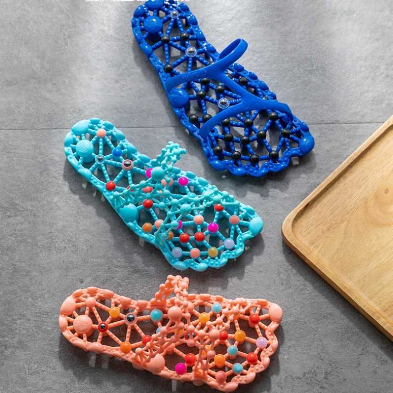 New Arrival Massage slider for womens healthy feet treatment anti slip summer sandals bathroom quick drying feet matching family health sandals T25010