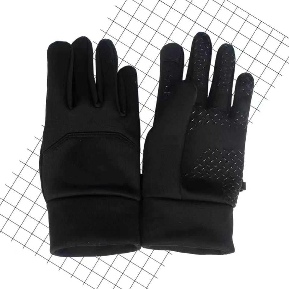 Sports Brand Designer Gloves Full Finger Touch Screen Gloves For Men And Women Winter Outdoor Warm Windproof Waterproof Non-Slip Thick Cold-Proof Driving Gloves Gift