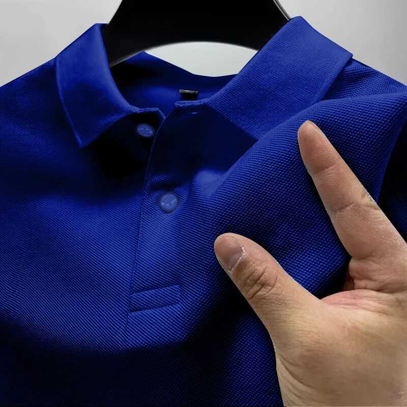 Mens Casual Polo Shirt Summer Streetwear Short Sleeve Business Casual Tops Quick-Drying Breathable Clothing POLO Shirt S-4XLXJ250108