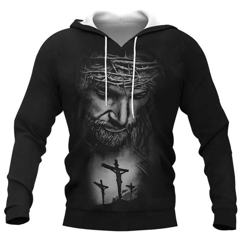 Jesus Amen Mens Hoodie Unisex 3D Christams God Bless You Printed New Harajuku Womens Hoodie Fashion y2k Pulleys W250108