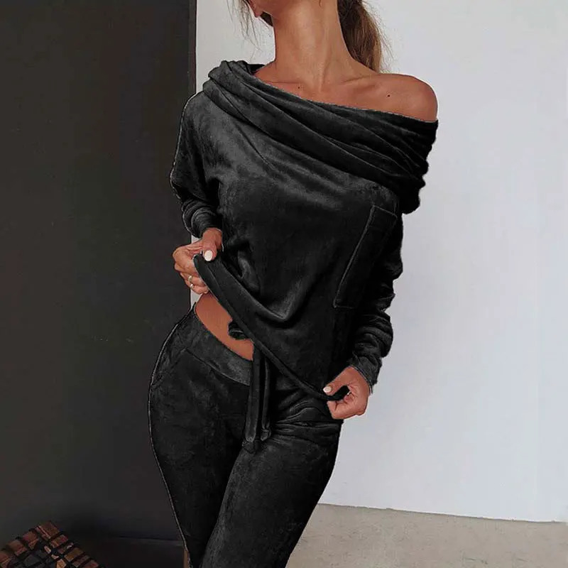 Sweatsuit Spring Outfits Women Sport Suit Zip Up Hoodie Jacket Sweaterpant Running Jogging Workout Casual Set Tracksuit 250106