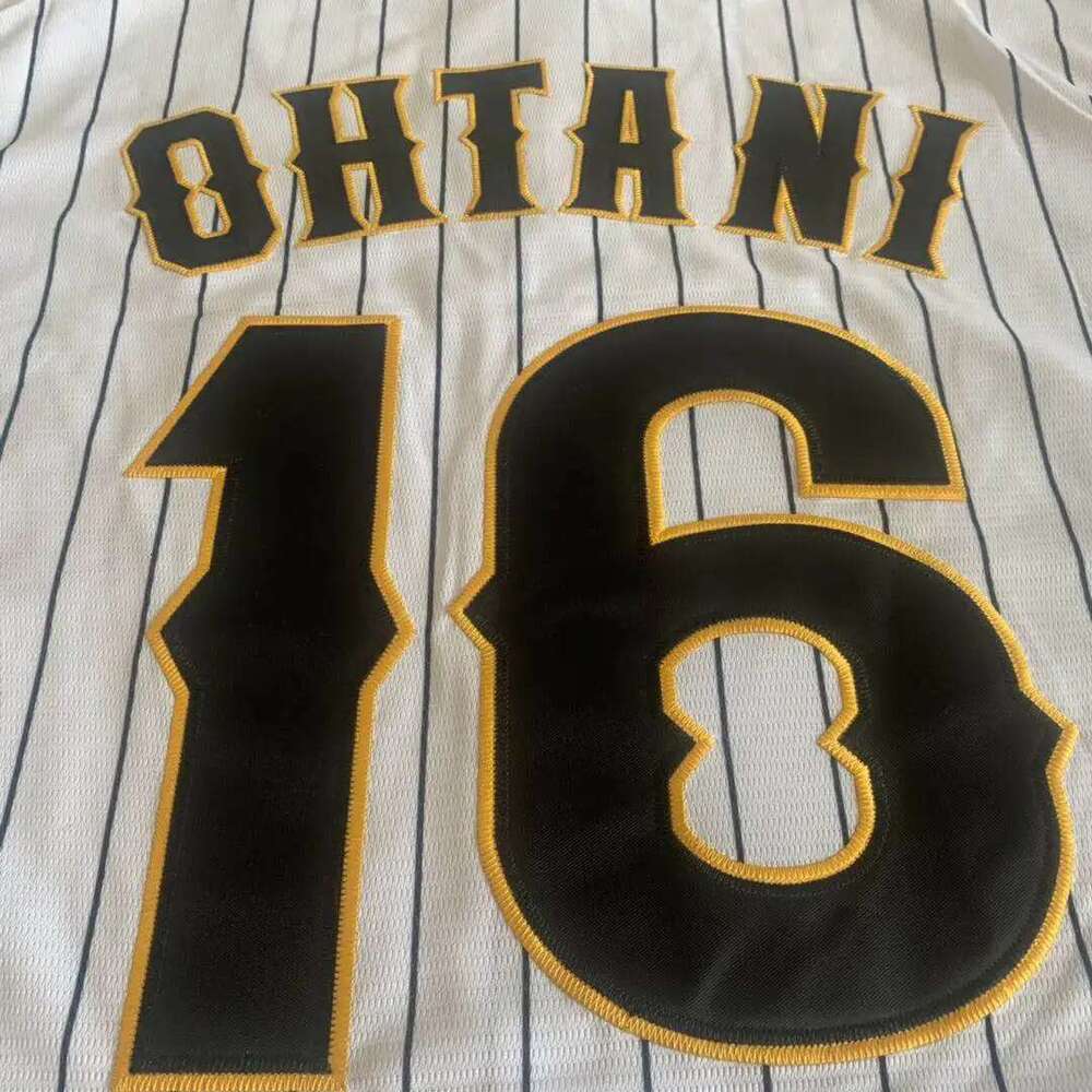 2025 Baseball jersey Japan 16 OHTANI Sewing embroidery cheap High-quality Outdoor sportswear WHITE Black stripe SAMURAI