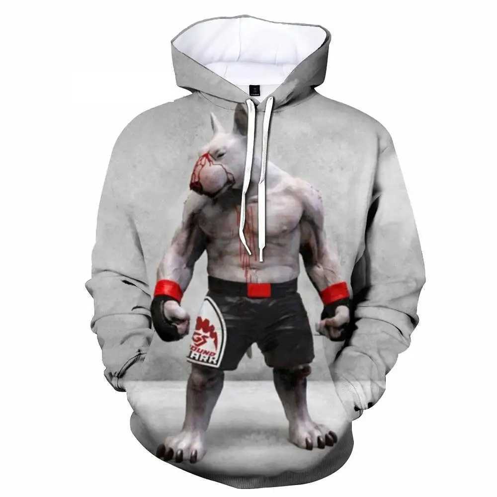 Fashionable printed mens and womens hoodies casual cute pet dog patterns street style lightweight tops DIY customization W250108