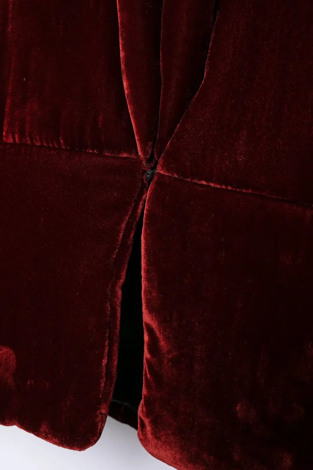 Vintage Woman Burgundy Velvet Jacket Lapel Elegant Casual Long Sleeve Coat 2024 Ladies Female Autumn High Street Warm Outwear 250103