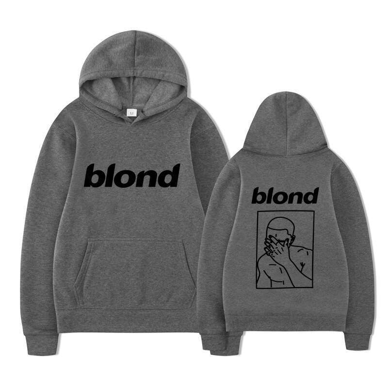 Blond autumn and winter new fleece urban casual hooded sweatshirt