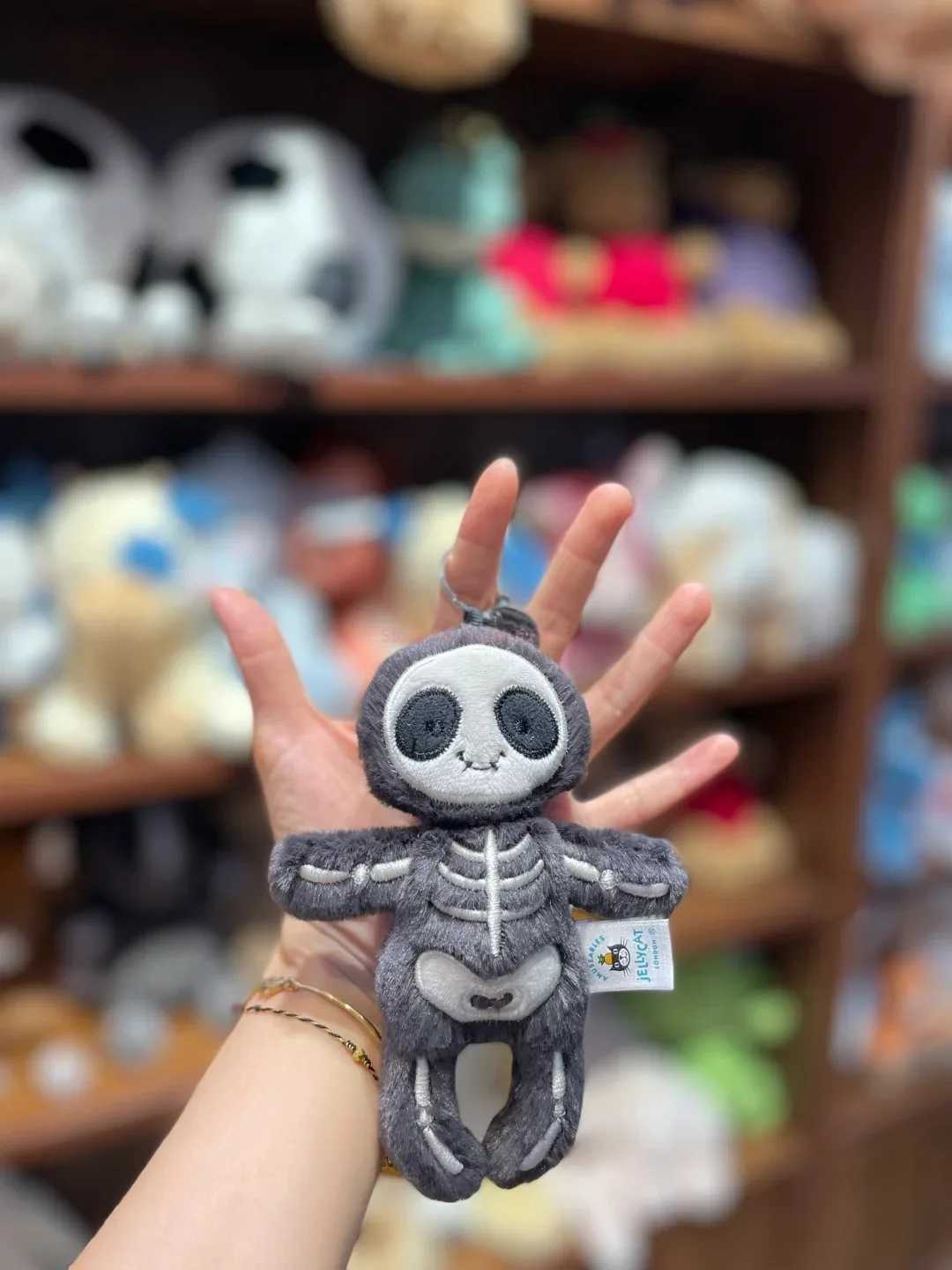 New jellys Cat Halloween Skeleton Bob Ghost Toy Small Pendant Bag Hanging Decoration Keychain Funny Doll Gift