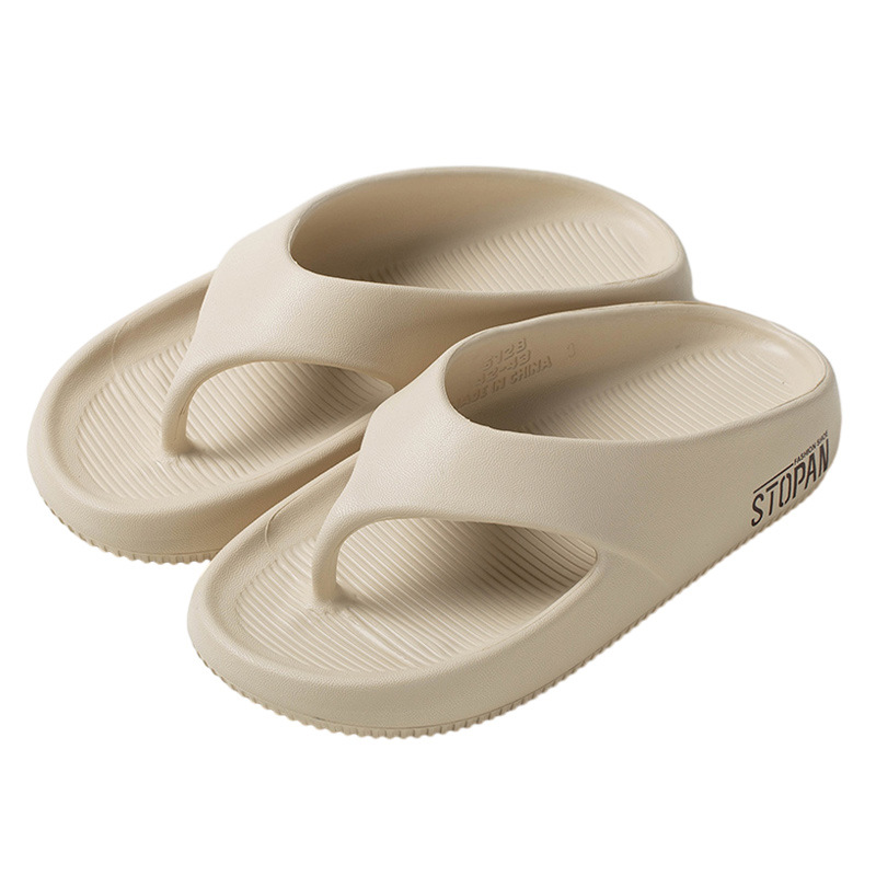 Slippers Summer Baotou home indoor stepping on shit feeling wearing thick soled flip-flops beach shoes men's sandals