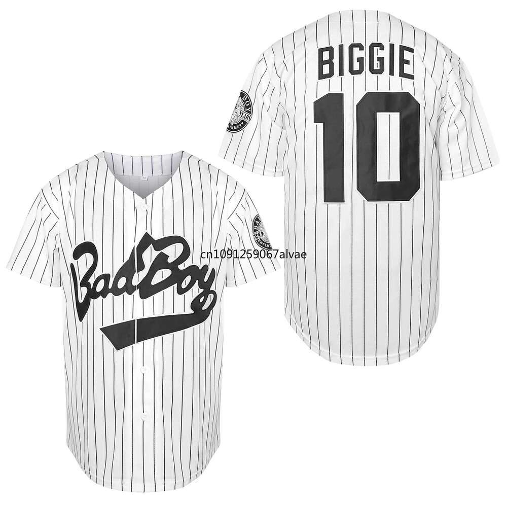 2025 Biggie Smalls 10 Badboy Baseball BG Movie Jersey Mens Shirt Cosplay Clothing All ed Us Size S-XXXL