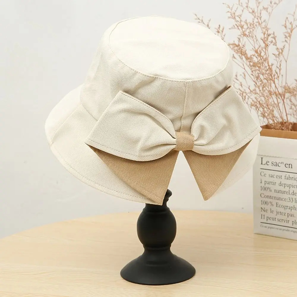 Women Cotton Fabric Cotton Bucket Hats 10 Colors Unisex Sunbonnet Cap Women Summer Hat Outdoor Fisherman Hat 250107