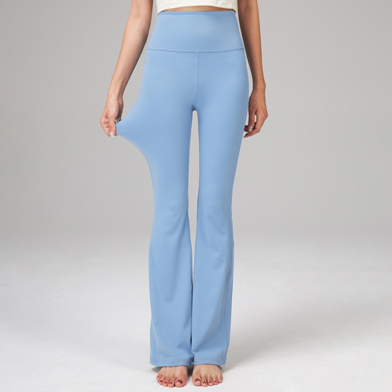 High quality women's yoga bell bottom pants with high waist and hip lifting worn for slimming dance training naked feeling exercise and fitness