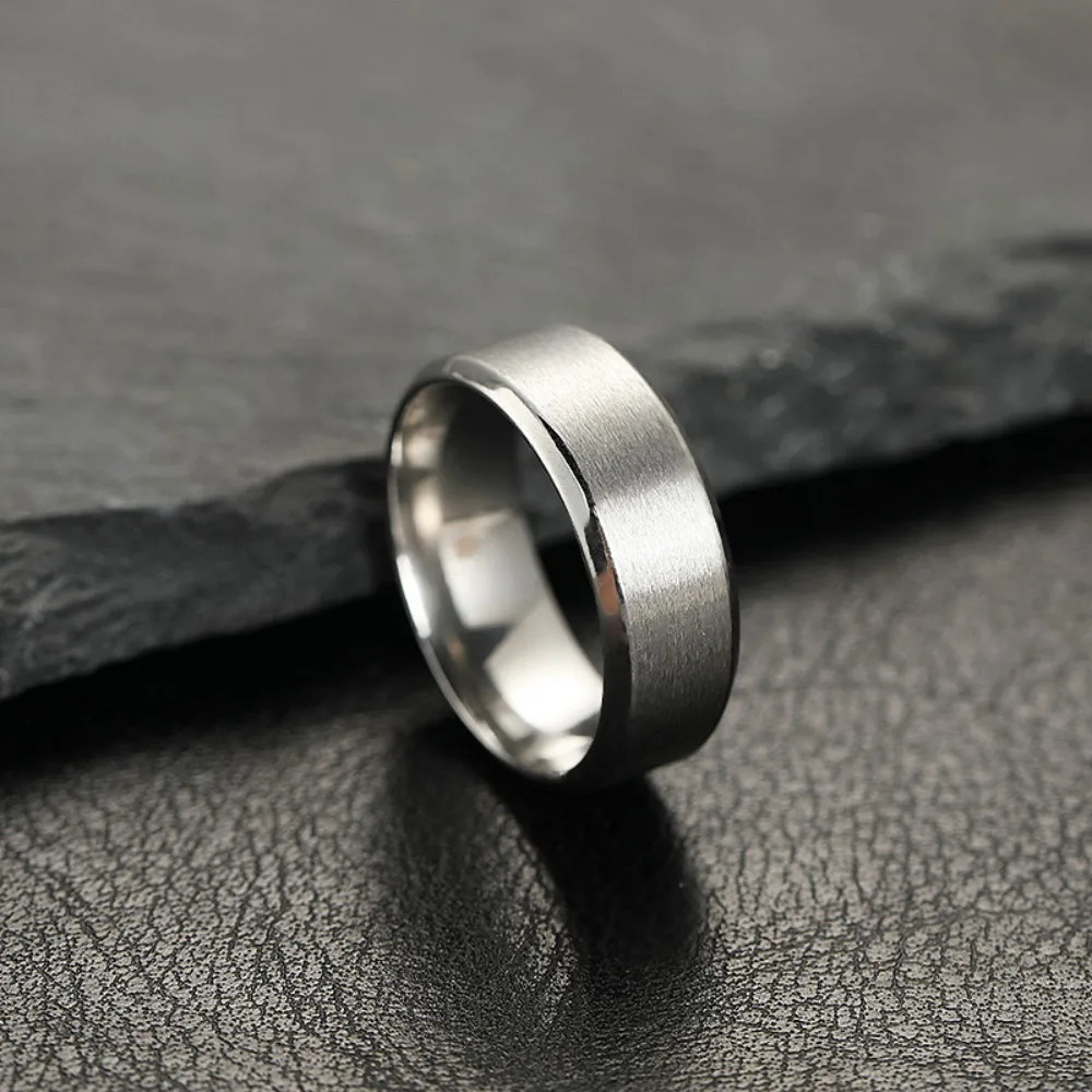 Fashion Charm Jewelry Ring for Men Women Stainless Steel Black Rings Wedding Engagement High Quality Matte Male Accessory 250107