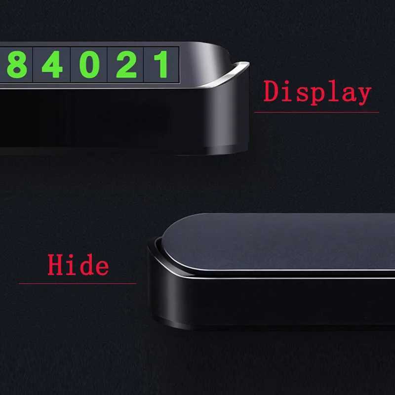 Interior Decorations Luminous Car Temporary Parking Card Phone Number for Mini One Cooper R50 R52 R53 R55 R56 R60 R6 H250108