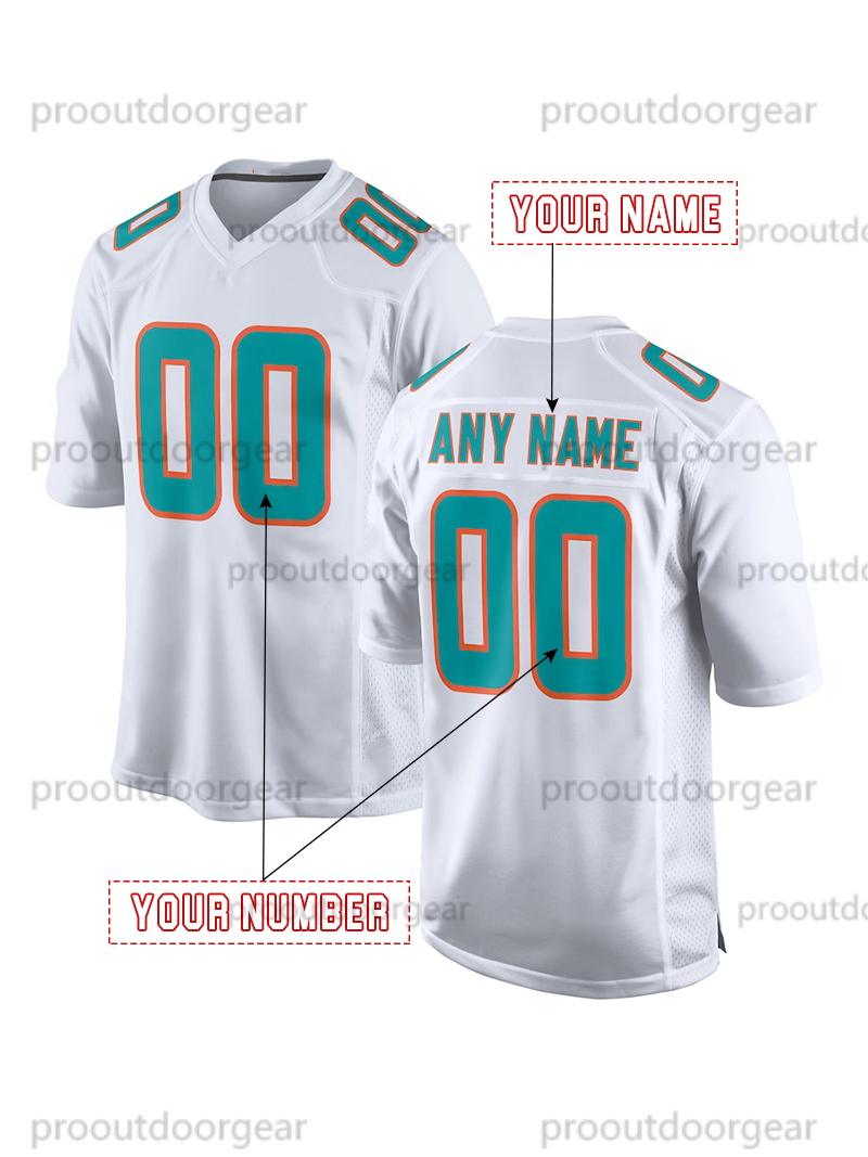 Custom Football Jersey Marino Hill Waddle Huntley Tagovailoa Thompson Achane Football Jerseys Any Name Number Mens Womens Youth