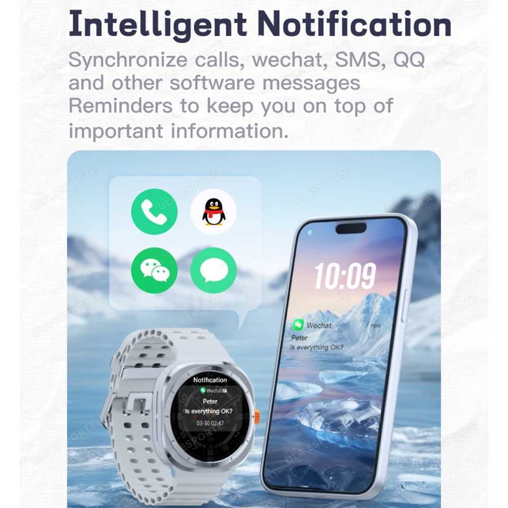Galaxy Watch 7 Ultra GPS NFC Smart Watch for Men Outdoor Sports Men AMOLED BT Call IP68 Galaxy 6 Upgraded Smart WatchXJ250408