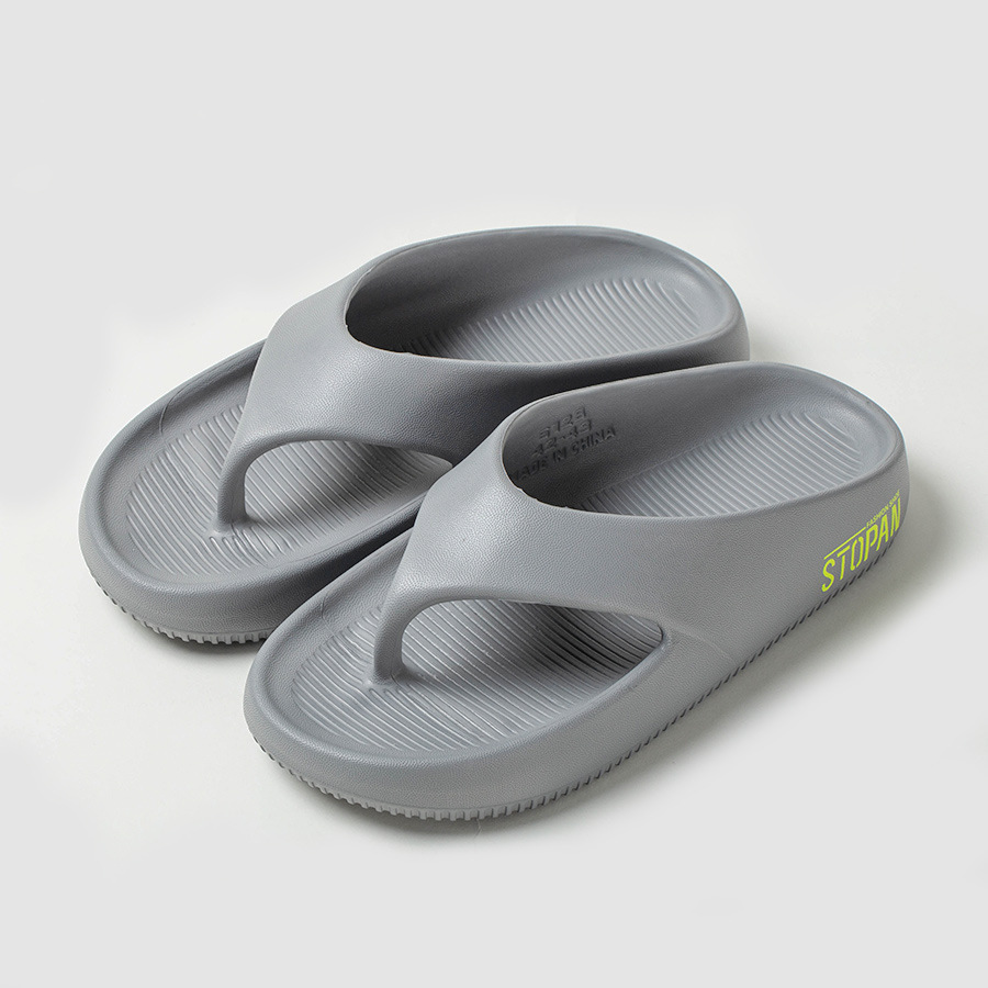 Slippers Summer Baotou home indoor stepping on shit feeling wearing thick soled flip-flops beach shoes men's sandals