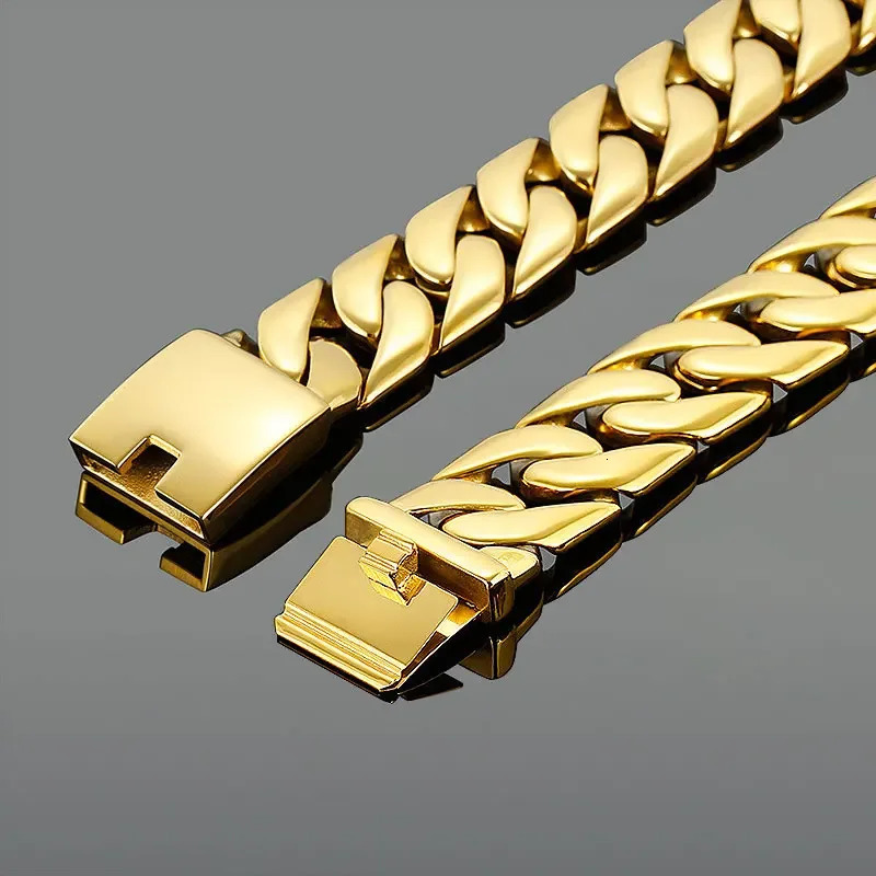Coarse Steel Bracelet Fashion Jewelry European and American Personalized Smooth and Dominant Mens Fashion Jewelry 250107