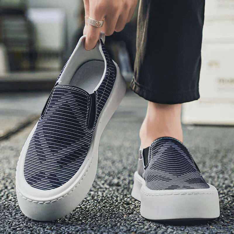 Ddmyoutdoor China Domestic Slip On Men S Canvas Casual Sneakers Autumn Fashion Comfortable Breathable Skateboard Shoe Anti Man Vulcanization Shoes