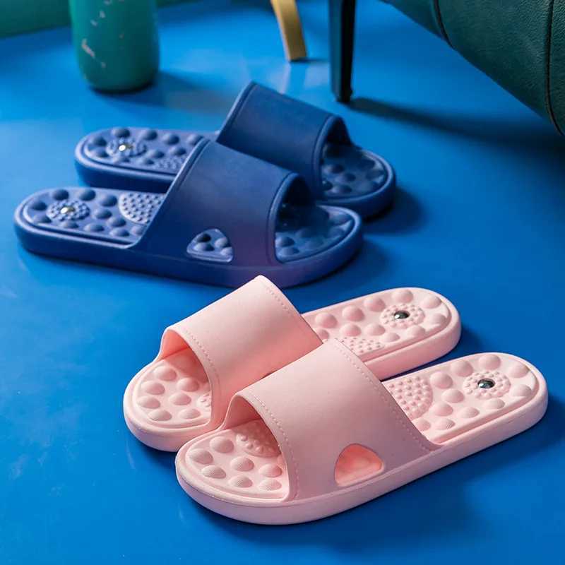 New Arrival Foot massage slider womens summer beach sandals couple soft family slider flat shoes without slider bathroom shower slider T250108