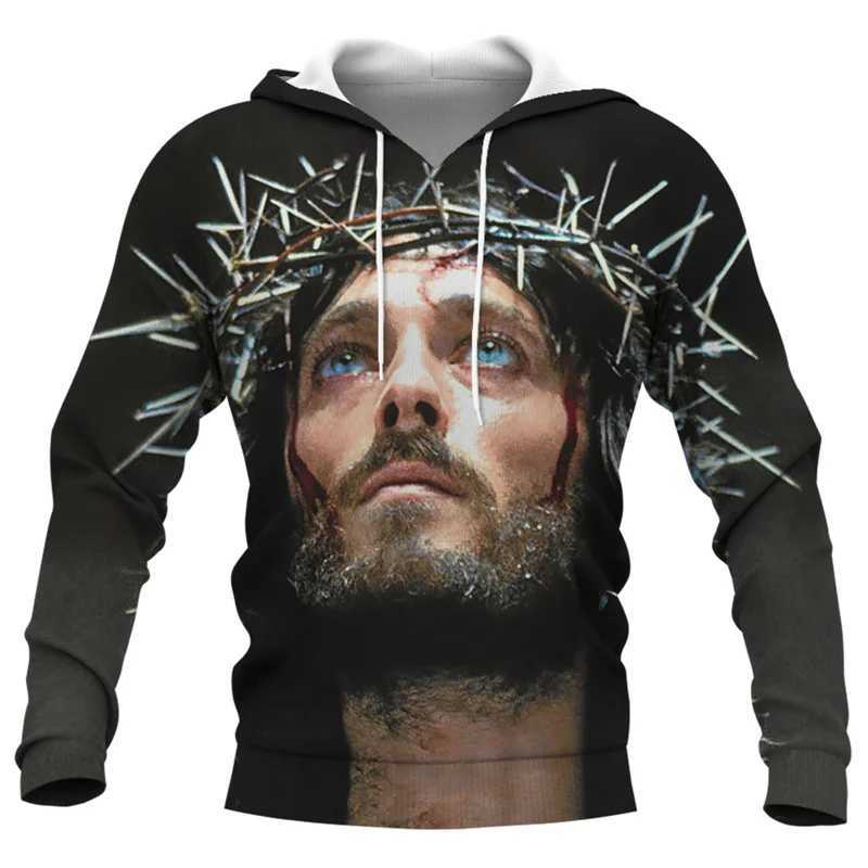 Jesus Amen Mens Hoodie Unisex 3D Christams God Bless You Printed New Harajuku Womens Hoodie Fashion y2k Pulleys W250108