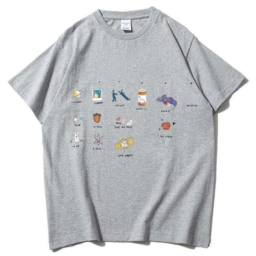 Sza Saturn T-Shirts Unisex Haruku O-Neck Short Sleeve