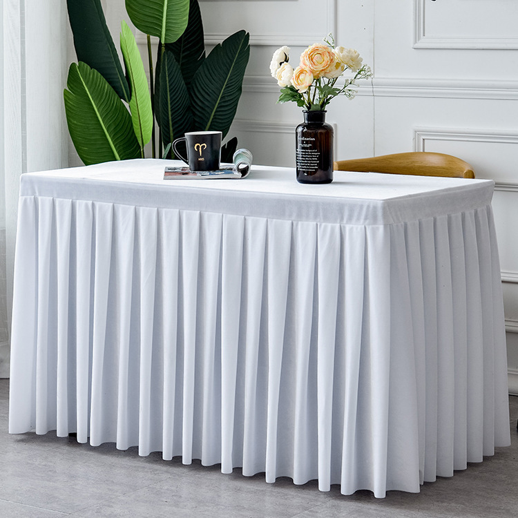 Conference, Exhibition and Celebration Solid Color Golden Velvet Tablecloth