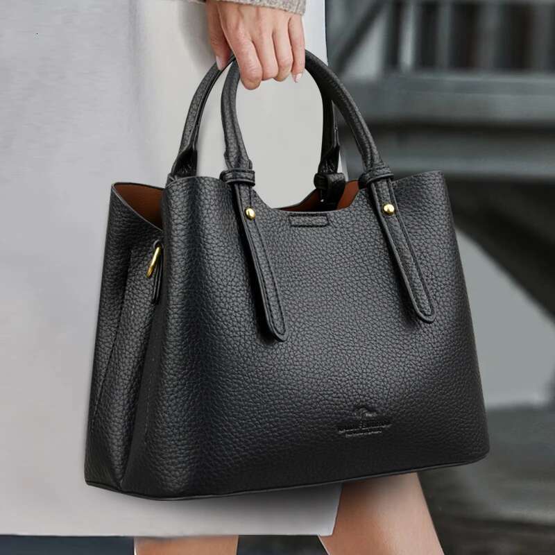 2024 Fashion Handbag For Women Classic Leather Hand Bags Shoulder Designer Large Tote Ladies Crossbody Bag Female Sac