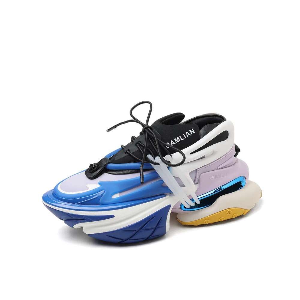 Bullet Dad Sneakers for Men and Women Ins Fashion Couple Thick Sole Heightened Casual Sports Spacecraft Yacht Shoes