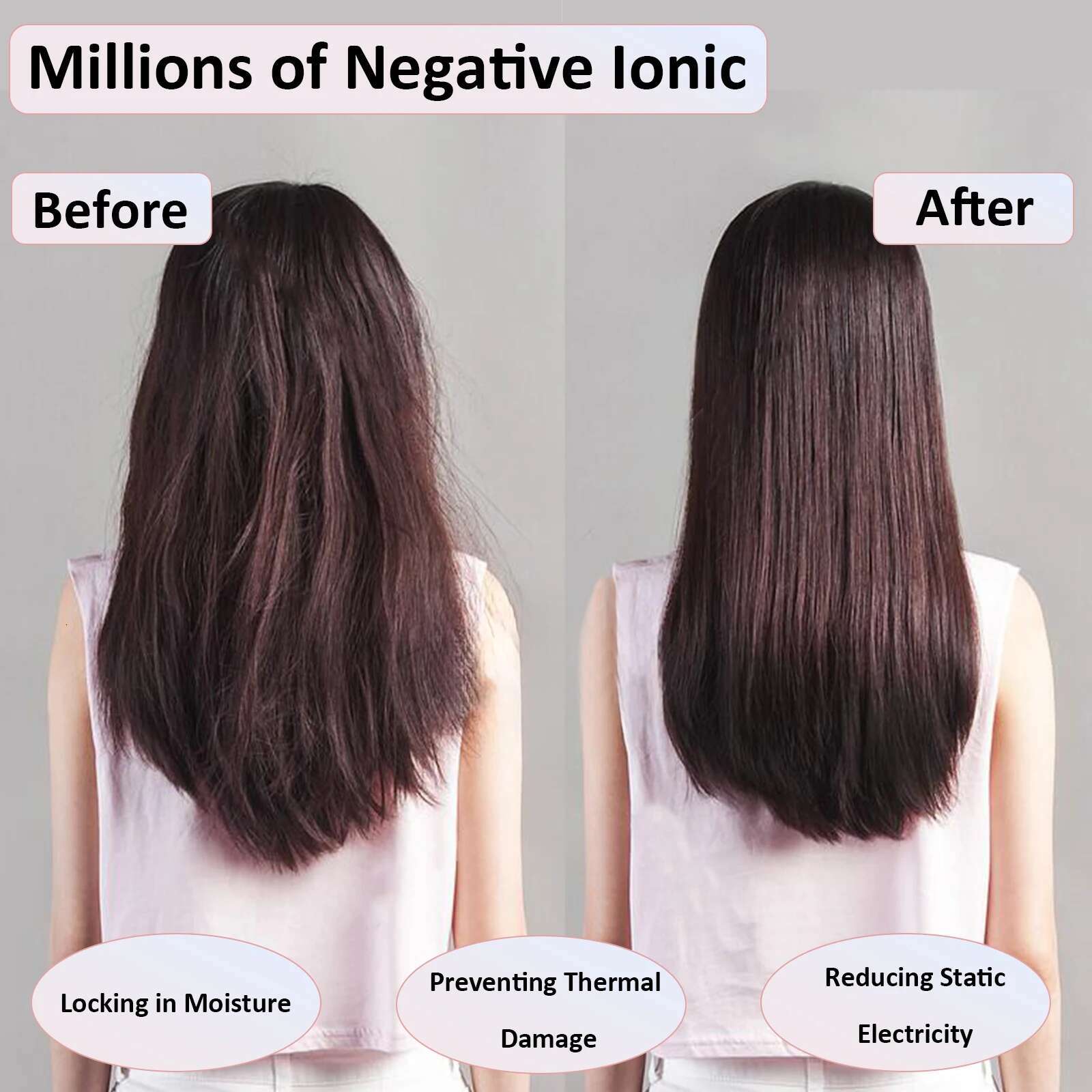 AP01 Five Color Choices Negative Lonic Hair Straightener Comb w/9 Temp Settings 30s Fast Heating SUPBERC