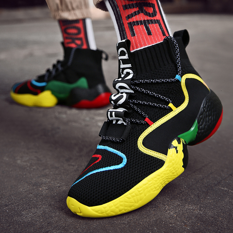 Casual For Men Sneakers Summer Tenis Masculino Breathable Krasovki Lace-up Colorful Sock Shoes Chaussures Pour Hommes ddmythur