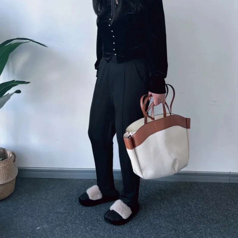 2 Piece/Set Women's Large Capacity Canvas Tote Simple Design Ladies Business Commuting Shoulder Bag 2024 New Arrivals Female