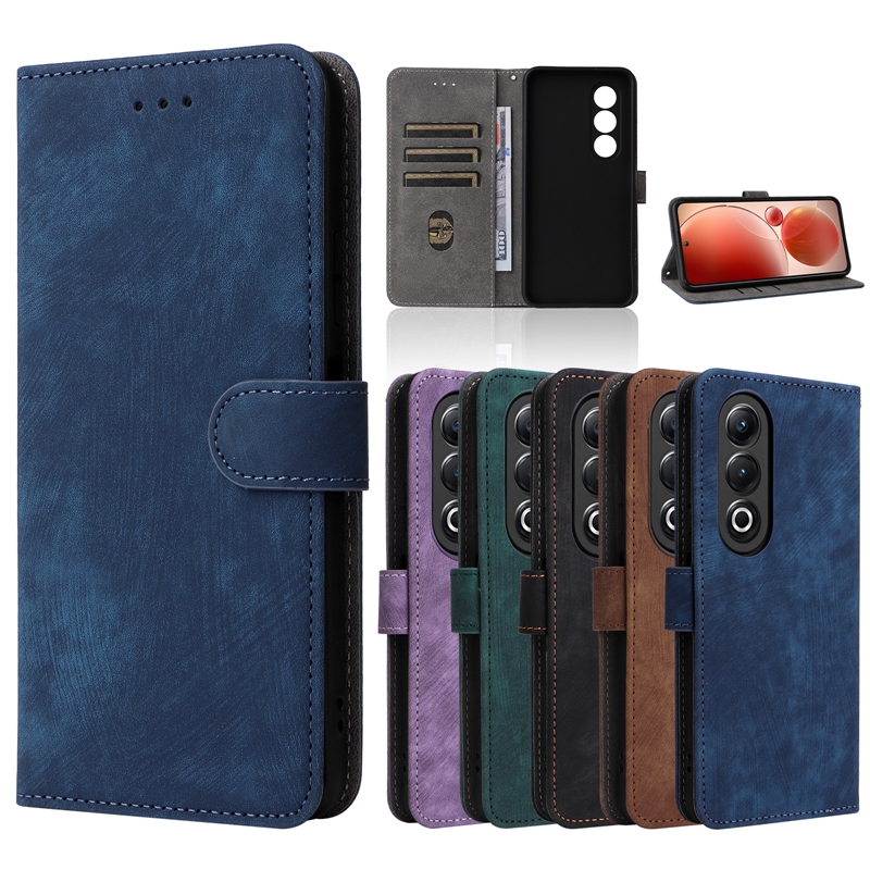 S26 Anti-theft Brush Leather Wallet Cases For Samsung S25 Edge S24 Ultra FE S23 Plus A37 A57 A17 A07 A26 A36 A56 M36 A16 A06 A55 A15 Retro Magnetic ID