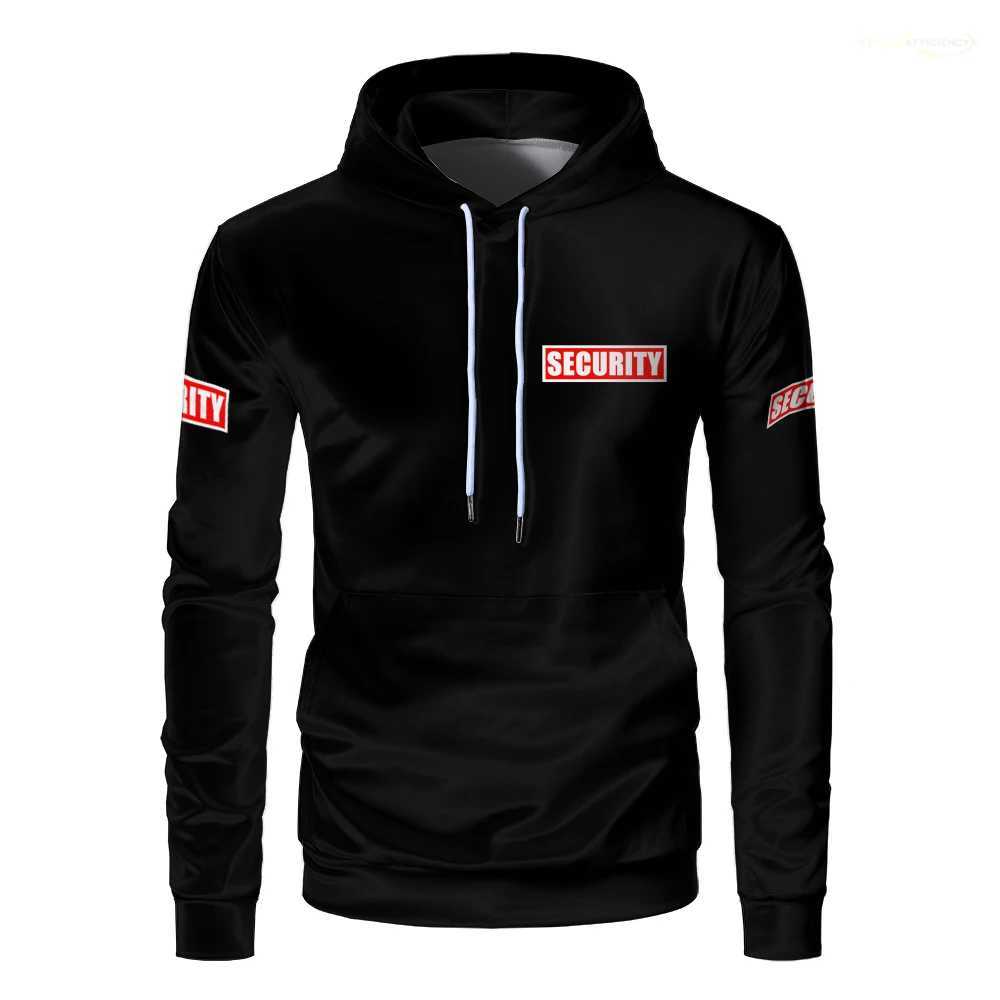 Classic Safety Uniform Mens Hoodie Bodyguard Professional Work Clothes Lightweight Breathable Harajuku Sweatshirt W250108