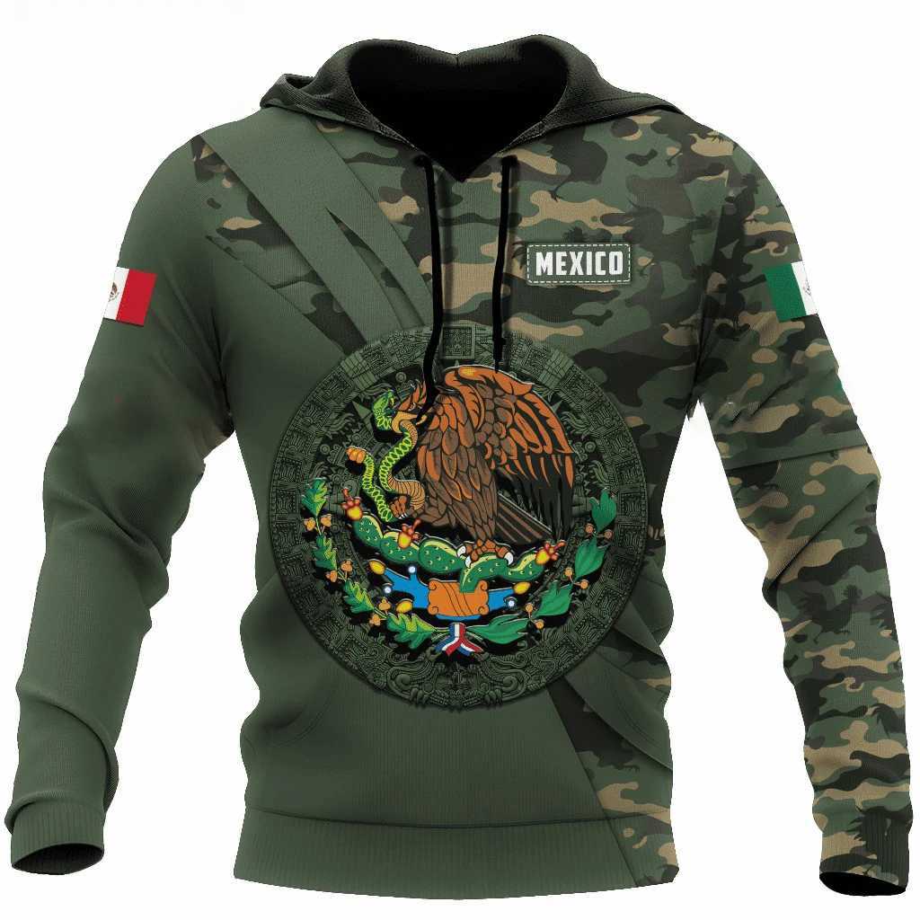 Mexican Hoodie Mens 3D Printed Mexican Flag Top Autumn Long Sleeve Street Clothing Designer Hoodie Mens Hoodie W250108