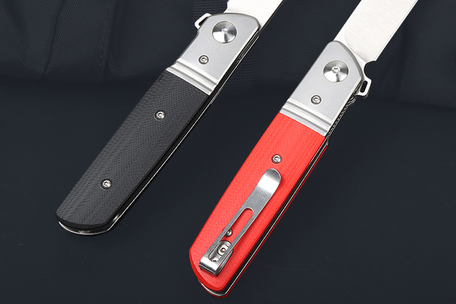 High Grade 7855 Flipper Folding Knife D2 Satin Drop Point Blade Steel G10 Handle Ball Bearing EDC Pocket Knives with Retail Box