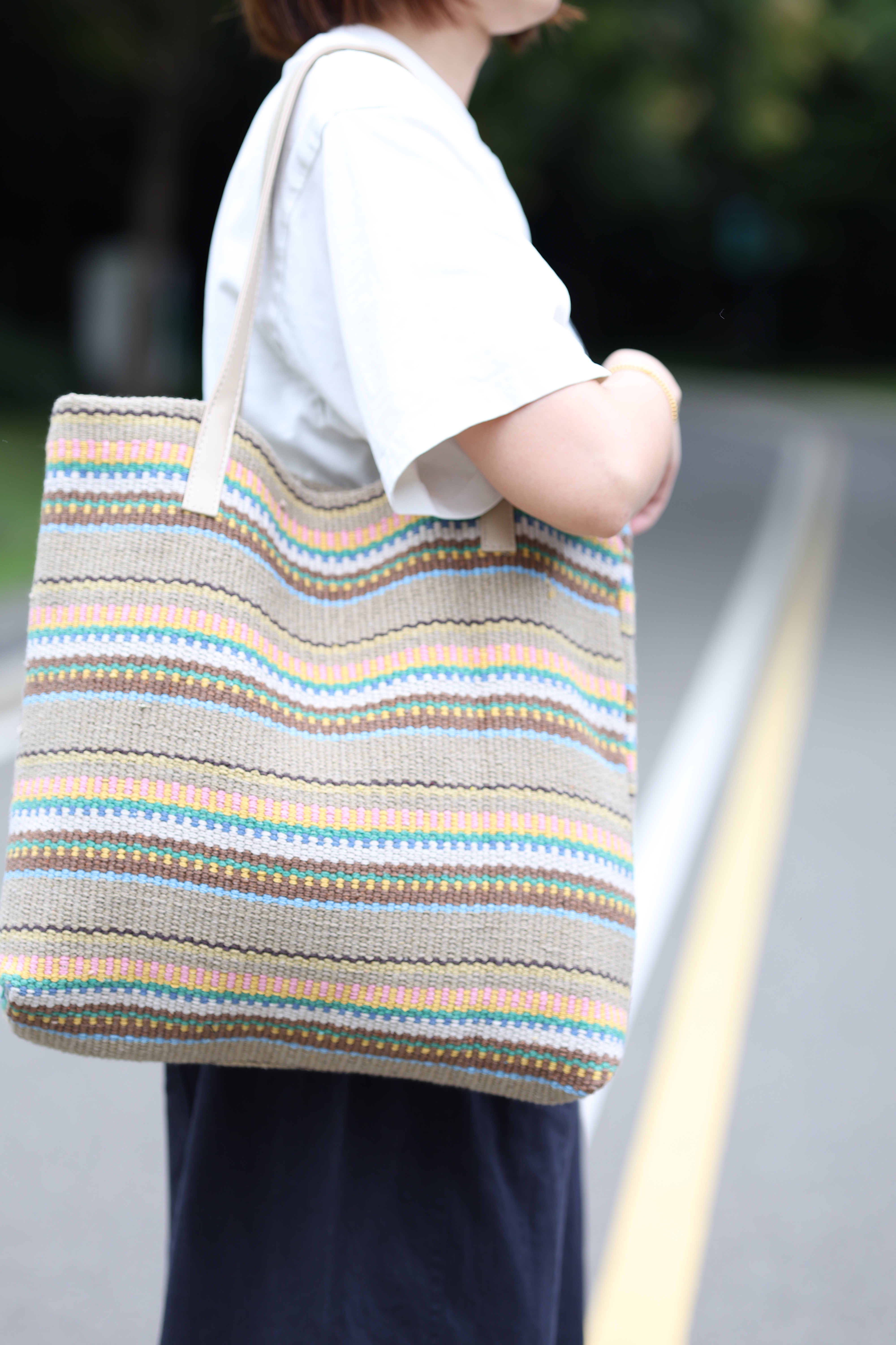 Vintage Handmade Weaved Cotton Shoulder Purse