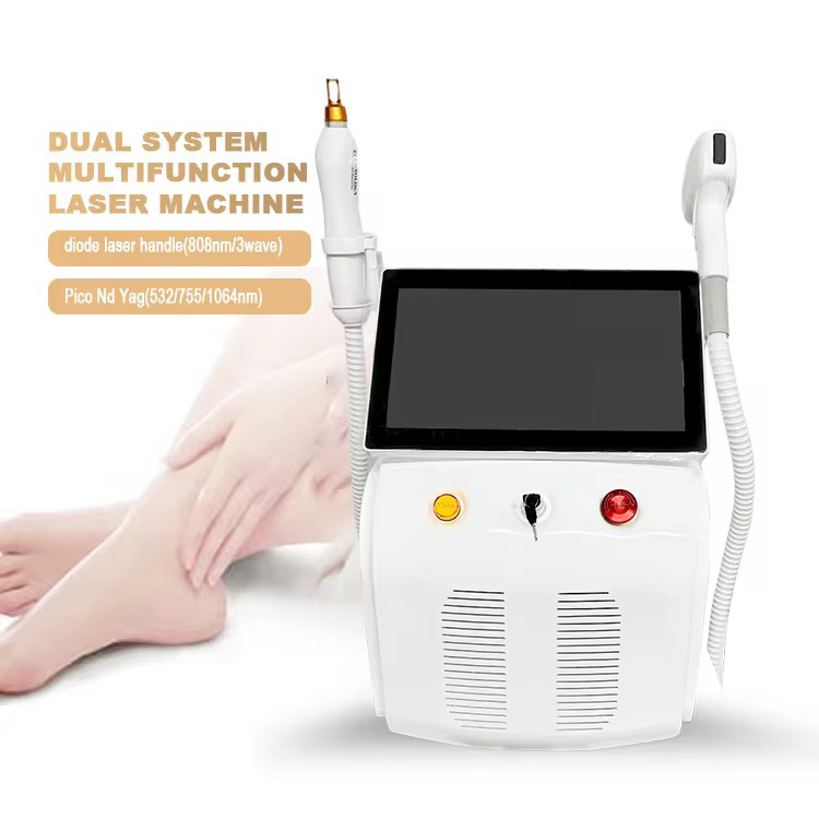 Professional 2 in 1 Picosecond Hair Removal Machine Tattoo Removal Diode Laser Nd Yag Laser 532nm 1064nm 755nm