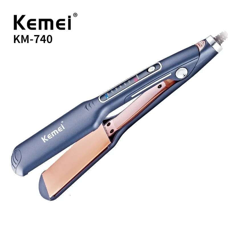 Km-740 Portable Professional Led Six-speed Flat Negative Ion Anti-scald Hair Straightener Curg Iron