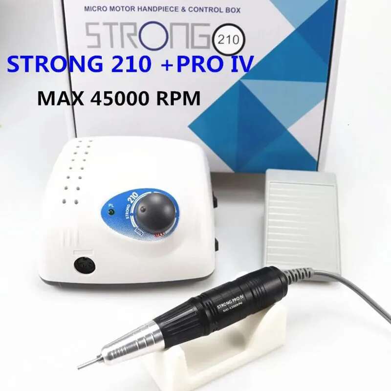 Strong 210 PRO XII 65W 35000 Cutters Electric Drill Milg Manicure hine Polish Nail File