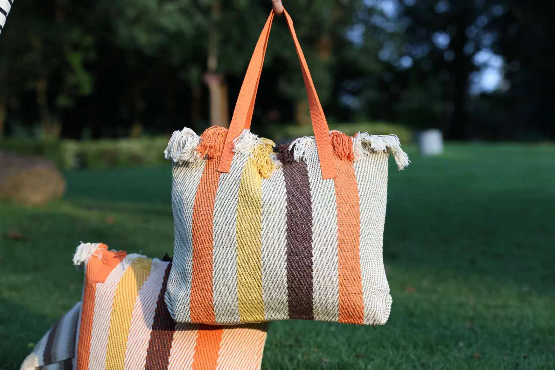 Eco-Friendly Handcrafted Linen Messenger Bag for Women