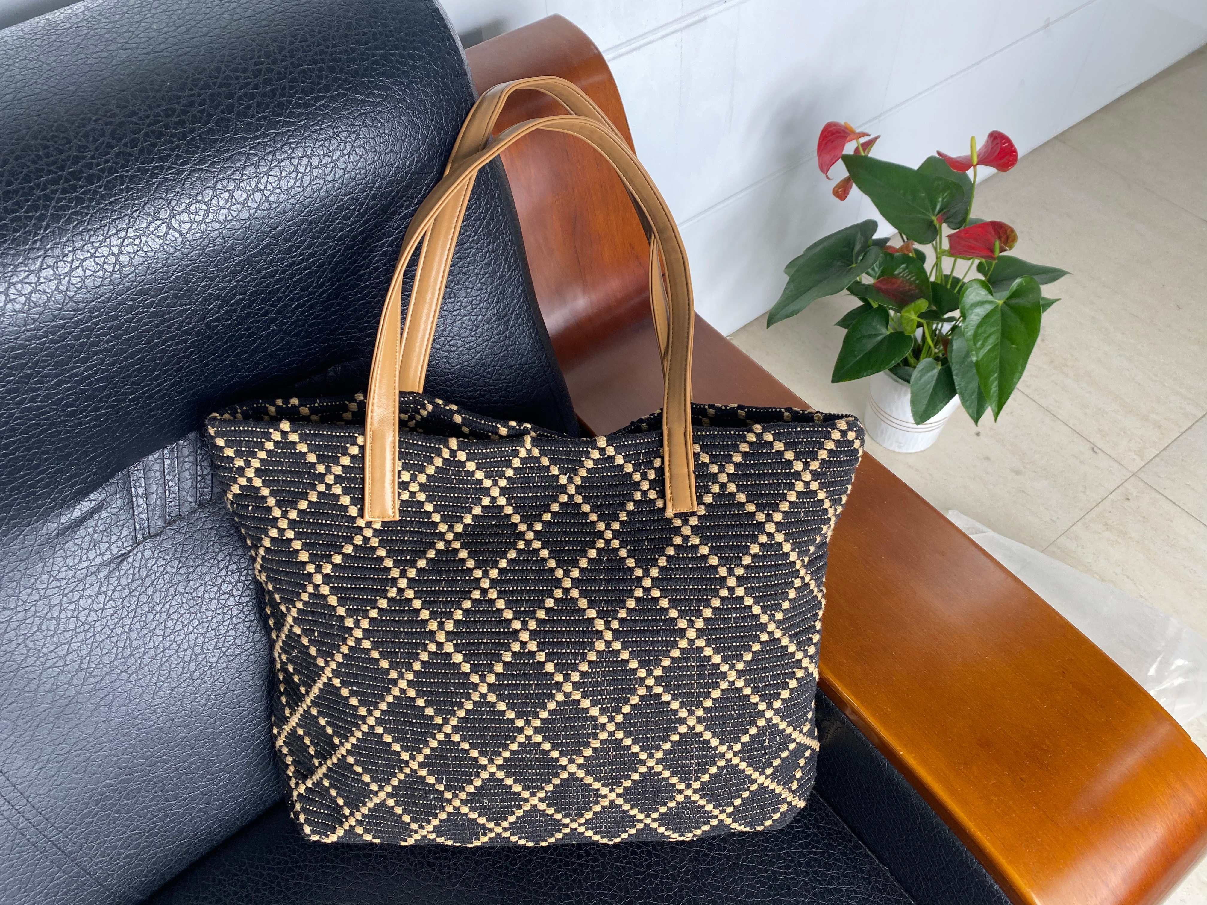 Hand-woven Vintage Linen Crossbody Bag for Sustainable Fashion Enthusiasts