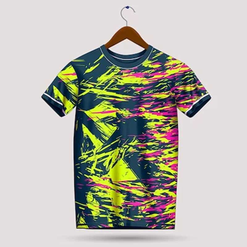 Mens sports T-shirt quick drying badminton clothing table tennis clothing running fitness womens sports shirt printed short sleeved shirt M250108