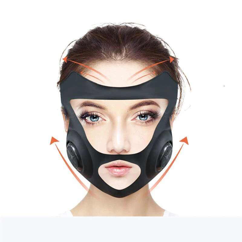 Grey Pink Electric V-shaped Thin Face Slimming Cheek Mask Massager Facial Lifting hine V-e Lift Up Bandage Therapy Device