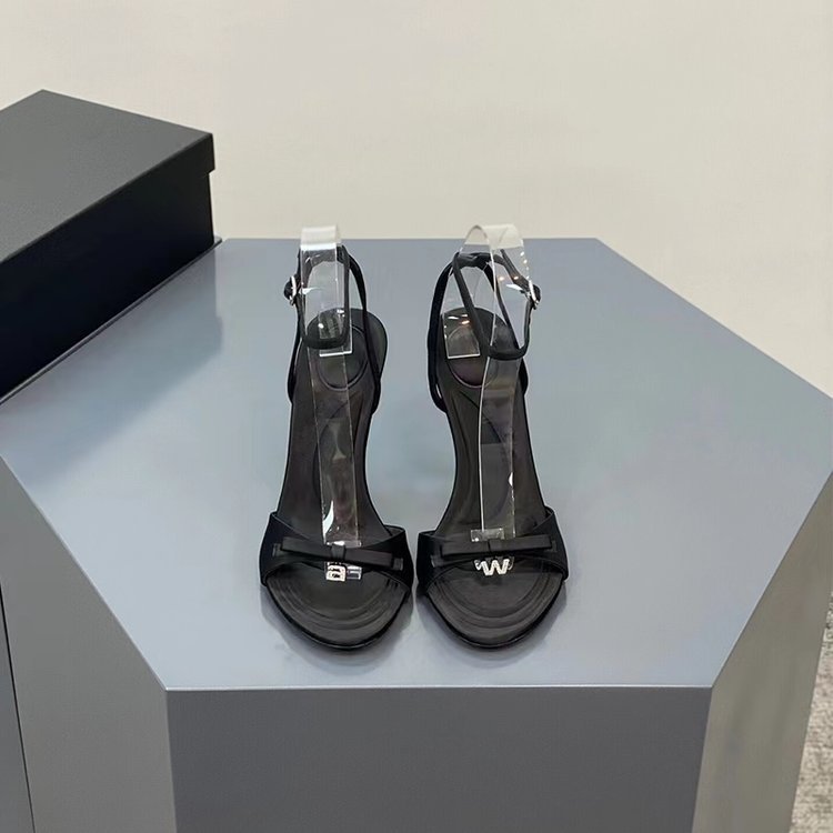Women Sandals High Heel Bow Design Sensation New Fashion Diamond Versatile Triple Black Pink Free shipping