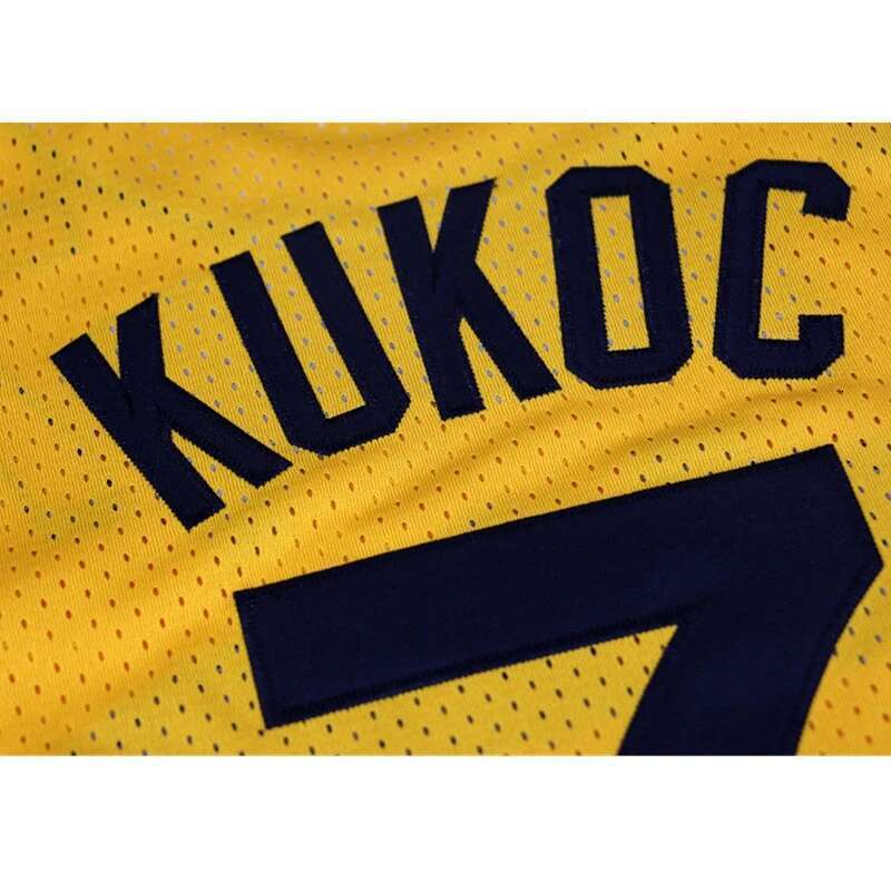 2025 Basketball Jerseys JUGOPLASTIKA 7 Kukoc Sewing Embroidery Cheap Outdoor Sports Jersey High-quality yellow New