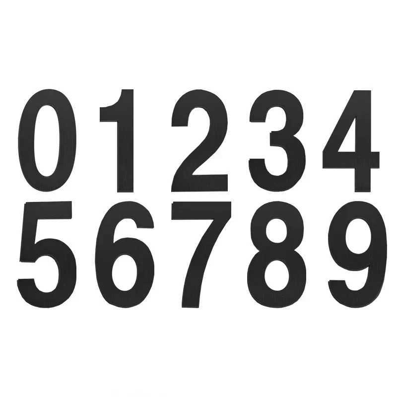 Interior Decorations 5-9cm Residential Digital Outdoor Stainless Steel Stickers Signage Home Address Board Hotel Room Customization Email Number H2501