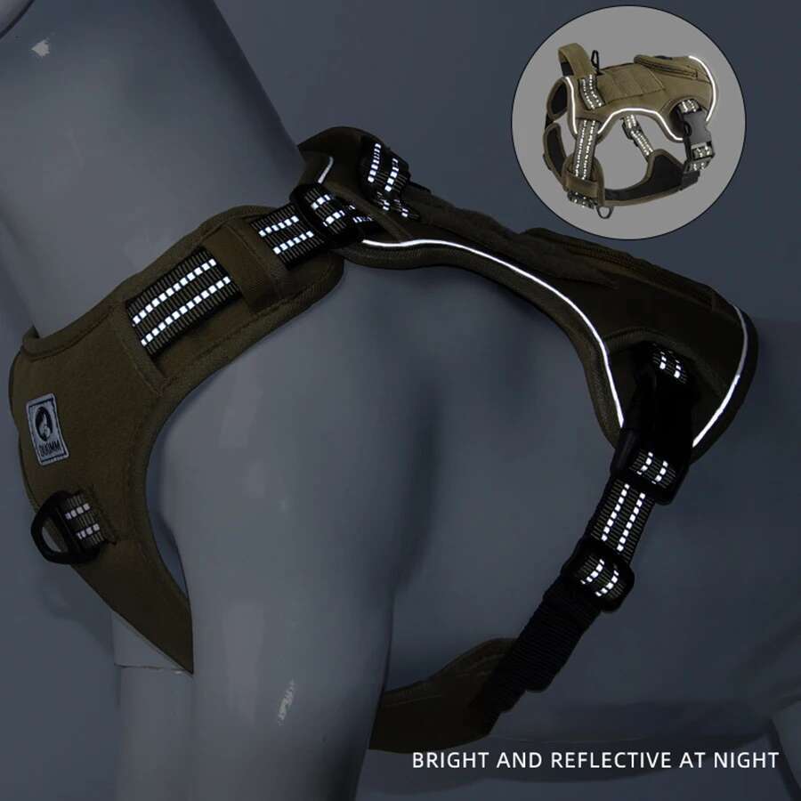 Pet Strap Tactical Chest Back Outdoor Medium Large Dog Vest Explosion Proof Punching Traction Rope