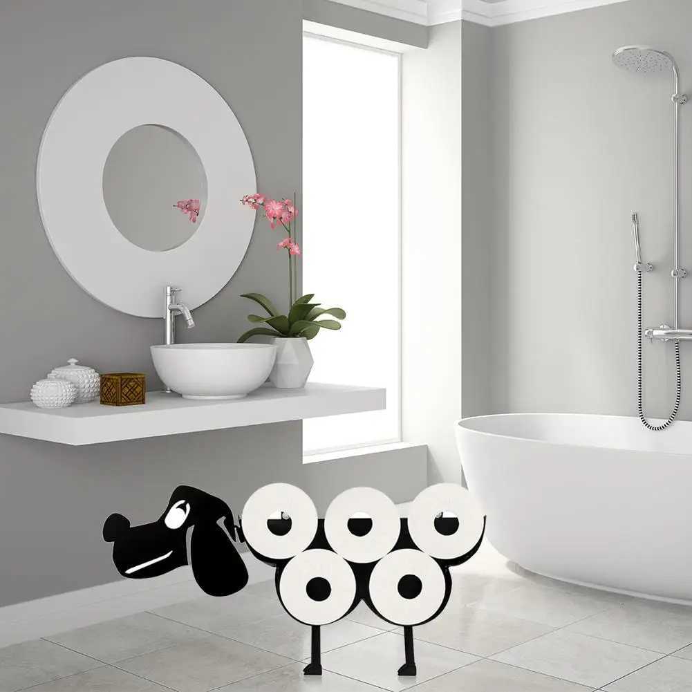 Sheep/Dog Decorative Toilet Paper Stand Bracket Bathroom Tissue Storage Rack Bathroom Tissue Rack Y250107