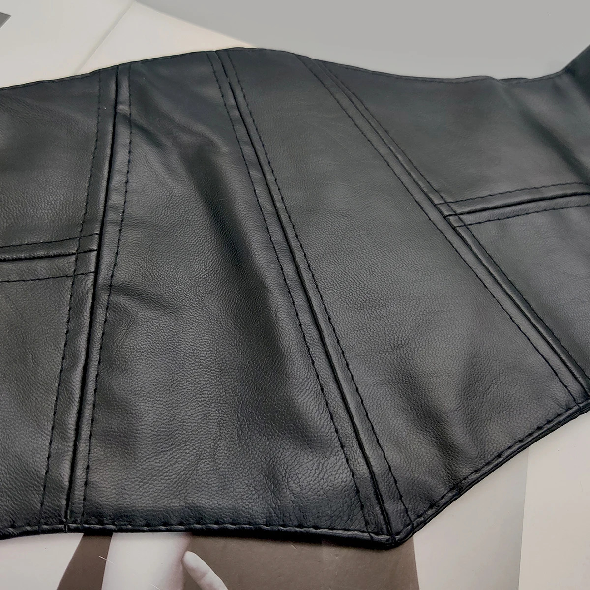 Plus Size Soft Leather Wide Y2K Black Elastic Corset Belt Female Stretch Cummerbunds er Belts For Women High Quality 250107